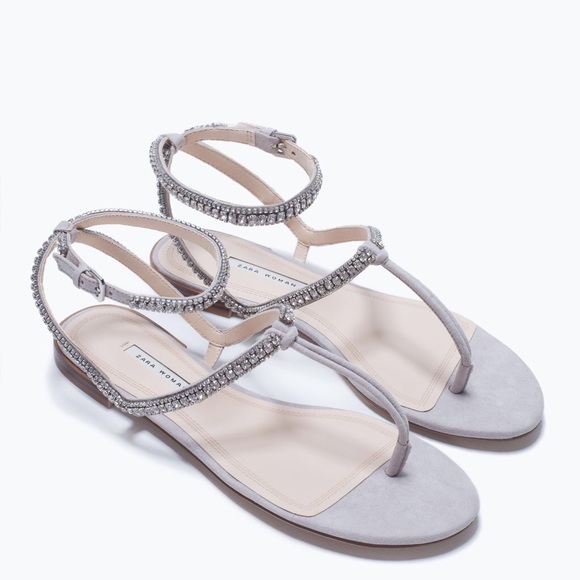 grey flat sandals uk